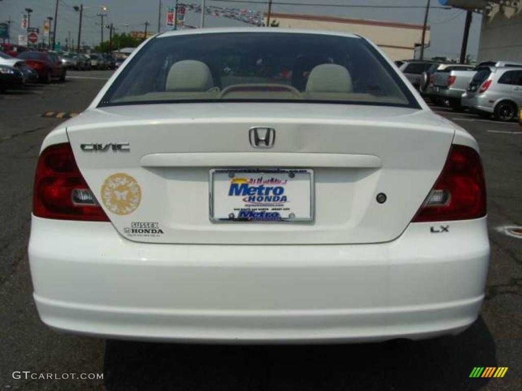 2003 Civic LX Coupe - Taffeta White / Ivory photo #5