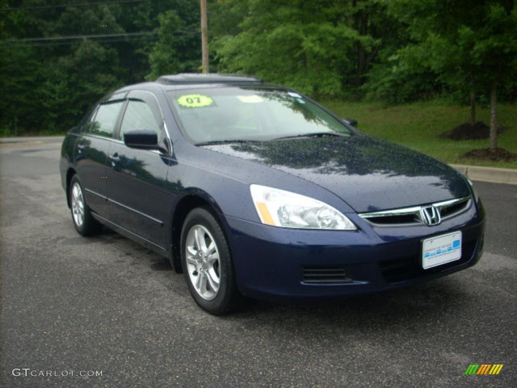 2007 Accord EX-L Sedan - Royal Blue Pearl / Gray photo #1