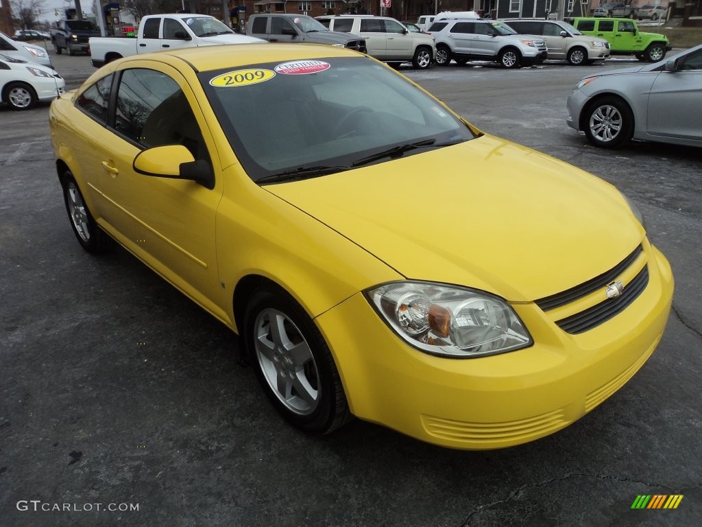 2009 Cobalt LT Coupe - Rally Yellow / Ebony photo #4