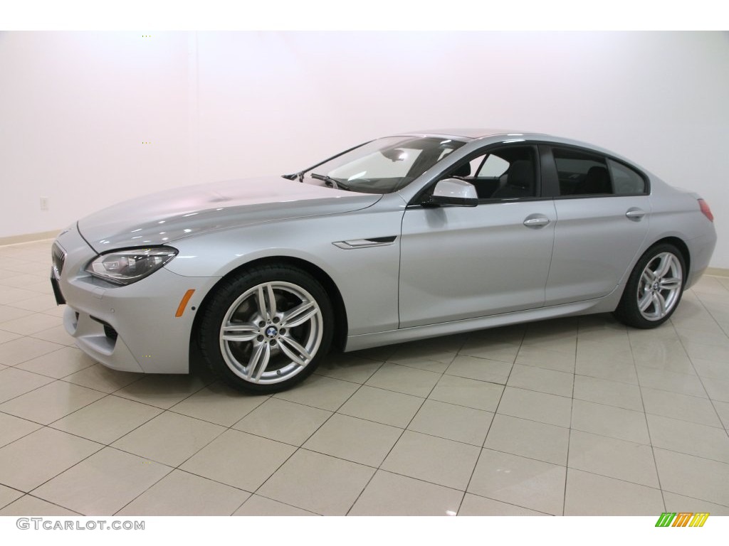 2015 6 Series 640i xDrive Gran Coupe - Glacier Silver Metallic / Black photo #3