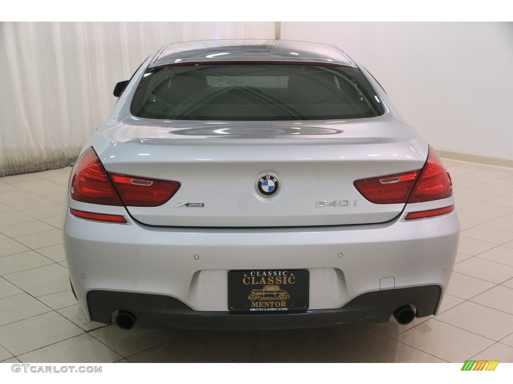 2015 6 Series 640i xDrive Gran Coupe - Glacier Silver Metallic / Black photo #27