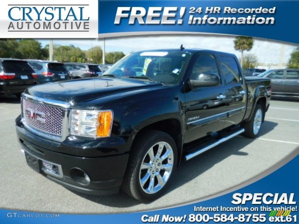 2013 Sierra 1500 Denali Crew Cab AWD - Onyx Black / Cocoa/Light Cashmere photo #1