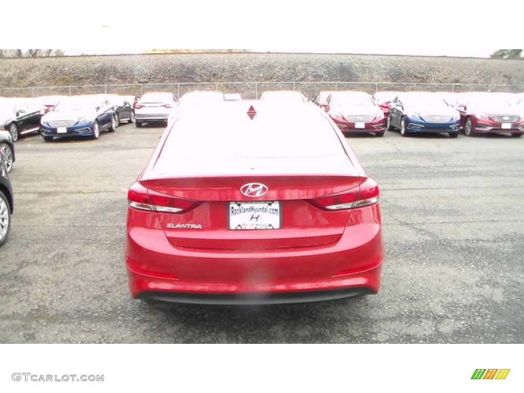 2017 Elantra Limited - Red / Beige photo #2