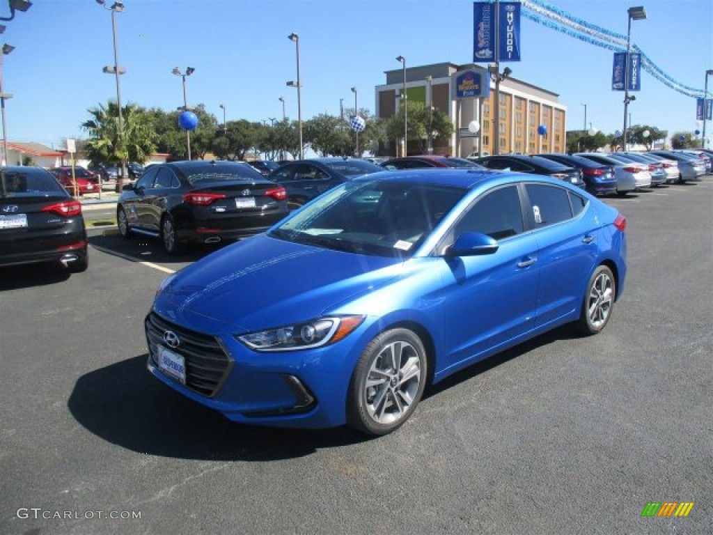 2017 Elantra Limited - Electric Blue / Gray photo #3