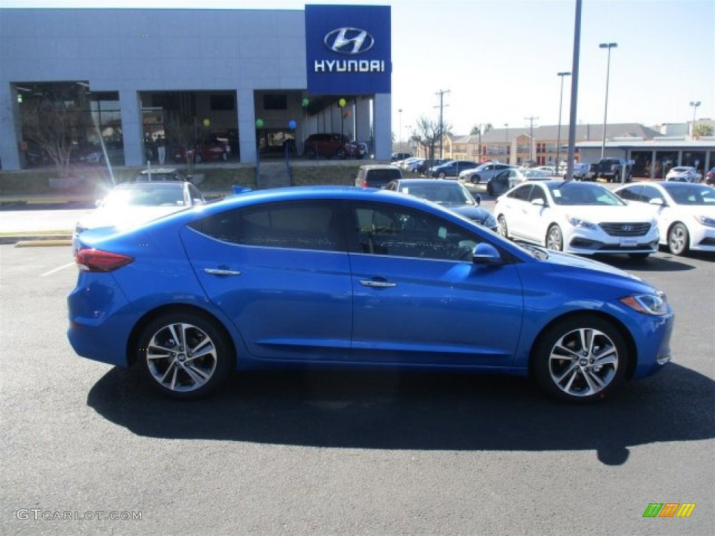 2017 Elantra Limited - Electric Blue / Gray photo #8