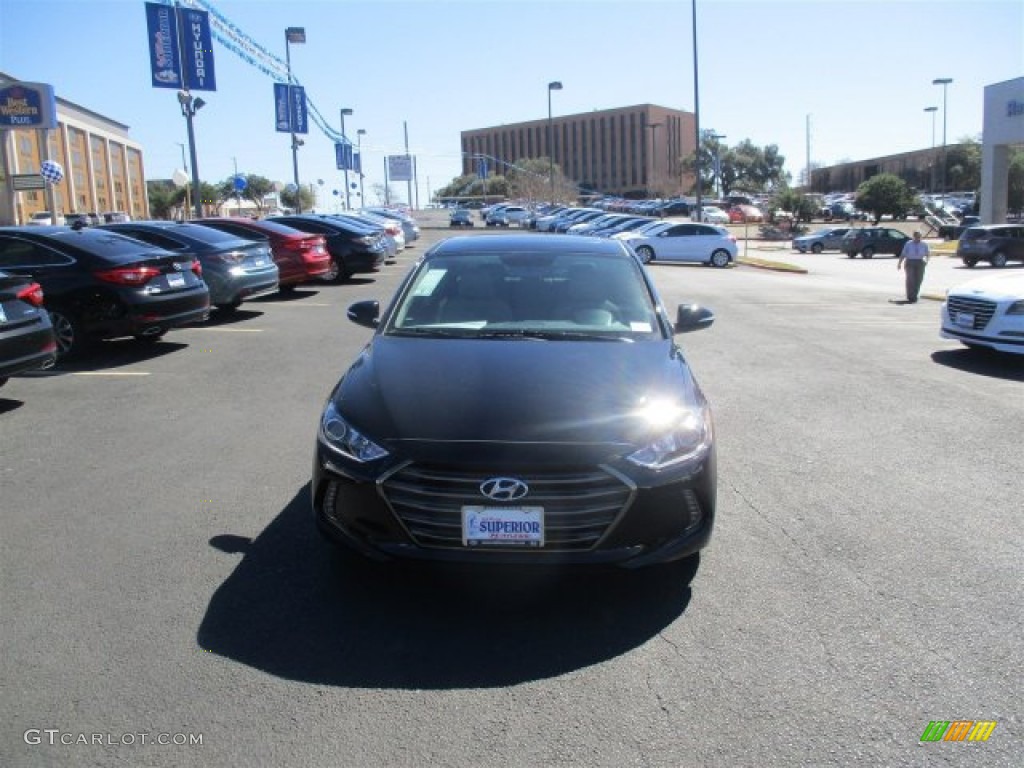 2017 Elantra Limited - Black / Beige photo #2
