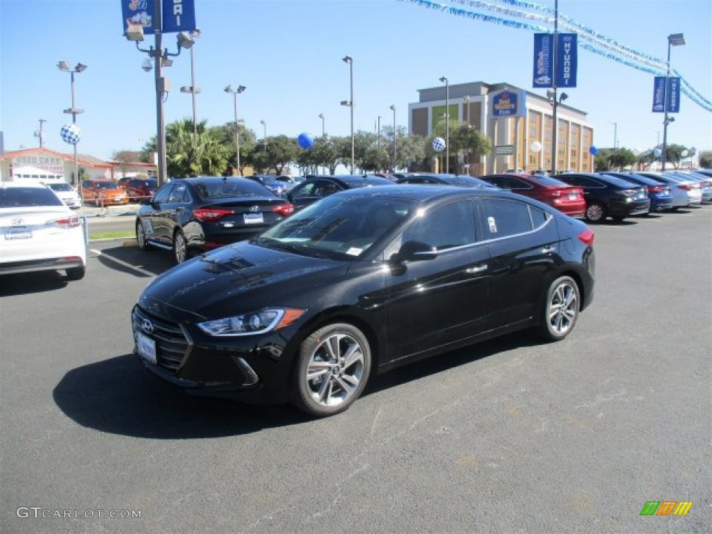 2017 Elantra Limited - Black / Beige photo #3
