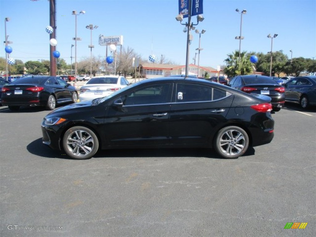 2017 Elantra Limited - Black / Beige photo #6