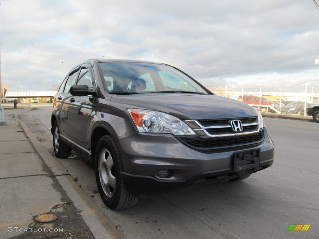 2011 CR-V LX 4WD - Urban Titanium Metallic / Gray photo #3