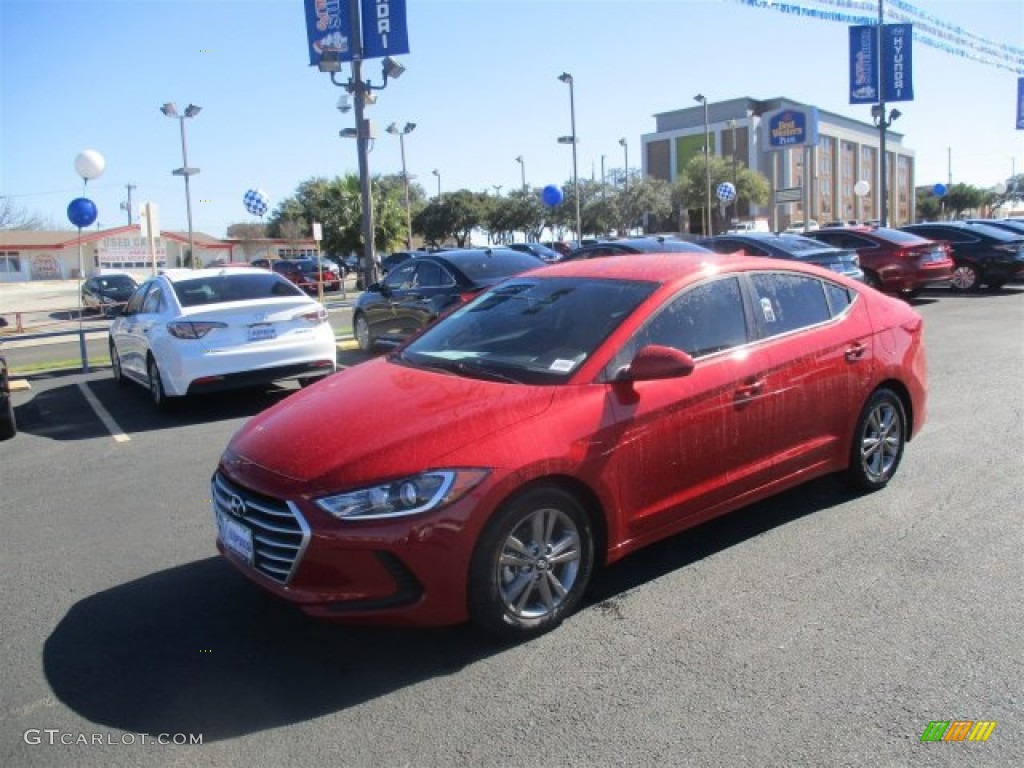 2017 Elantra SE - Red / Gray photo #3