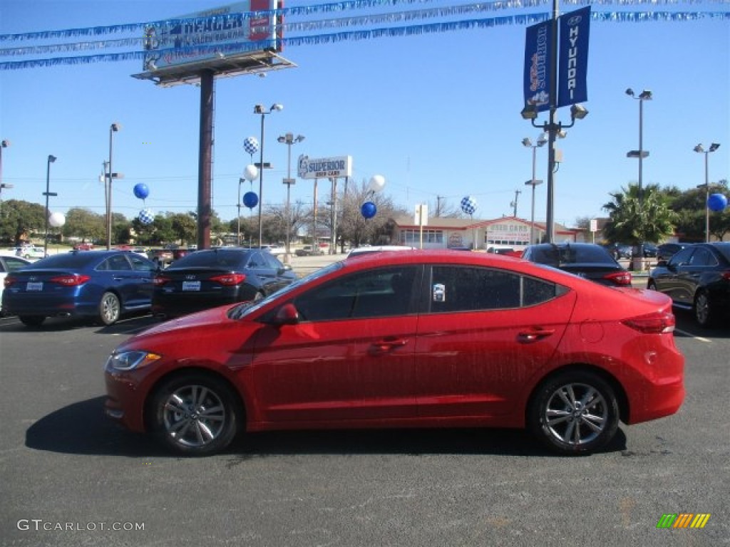 2017 Elantra SE - Red / Gray photo #4