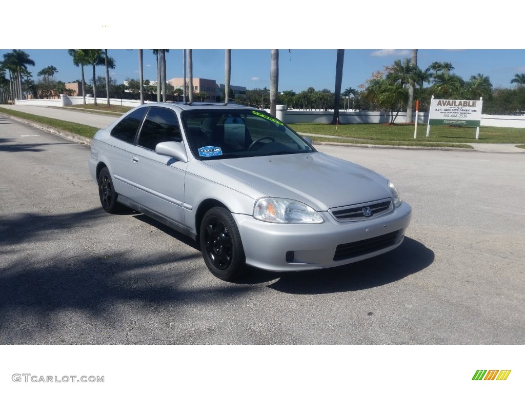 2000 Civic EX Coupe - Vogue Silver Metallic / Dark Gray photo #7