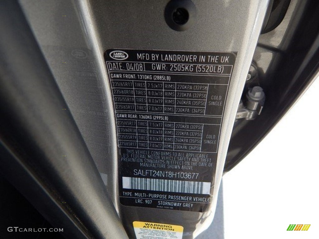 2008 LR2 HSE - Stornoway Grey Metallic / Ebony Black photo #9