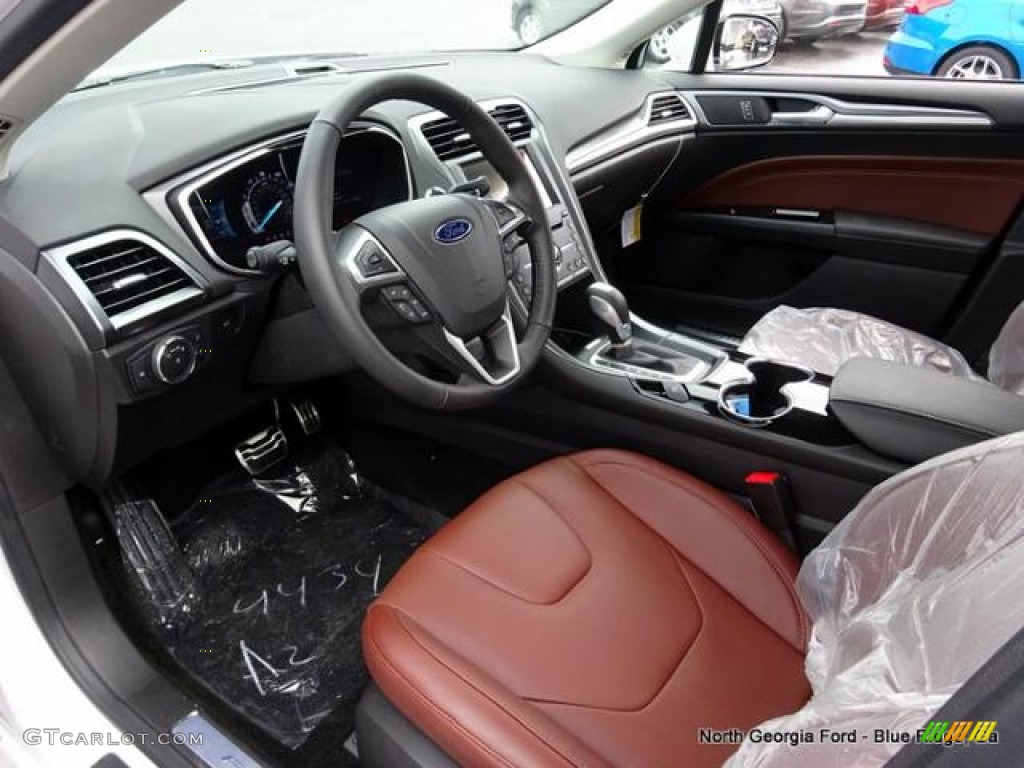 Terracotta Charcoal Black Interior 2016 Ford Fusion Titanium