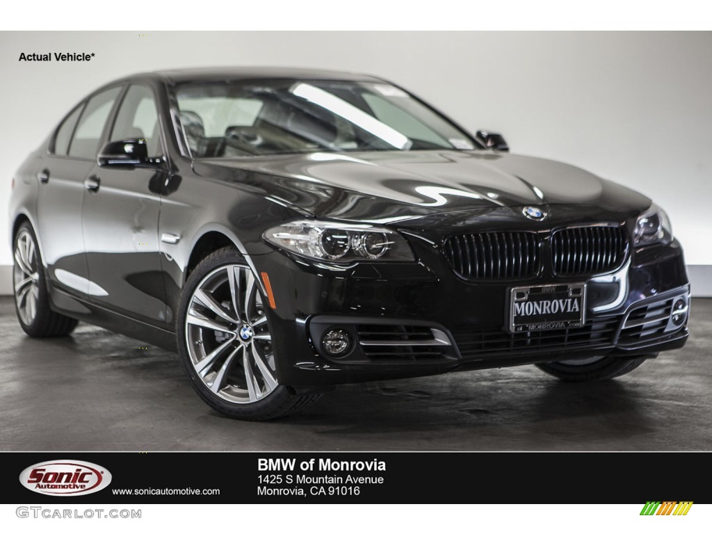 2016 5 Series 528i Sedan - Jet Black / Black photo #1