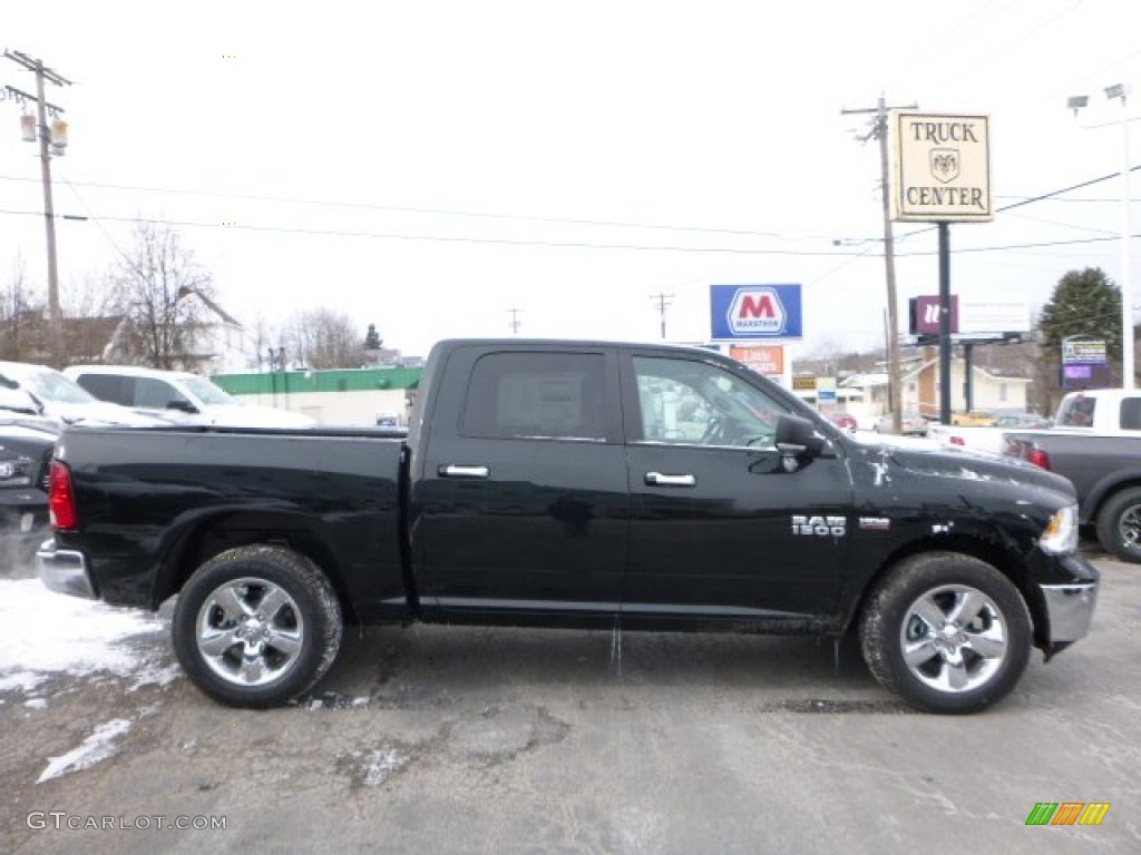 2016 1500 Big Horn Crew Cab 4x4 - Black Forest Green Pearl / Black/Diesel Gray photo #9