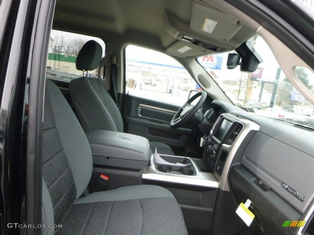 2016 1500 Big Horn Crew Cab 4x4 - Black Forest Green Pearl / Black/Diesel Gray photo #10