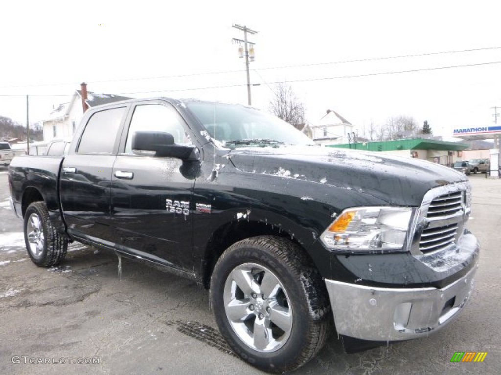 2016 1500 Big Horn Crew Cab 4x4 - Black Forest Green Pearl / Black/Diesel Gray photo #12