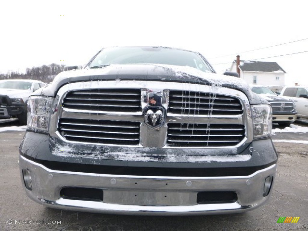 2016 1500 Big Horn Crew Cab 4x4 - Black Forest Green Pearl / Black/Diesel Gray photo #13