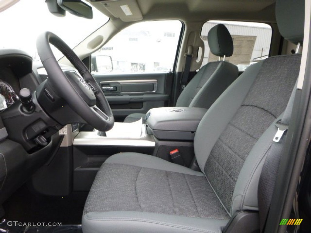 2016 1500 Big Horn Crew Cab 4x4 - Black Forest Green Pearl / Black/Diesel Gray photo #14