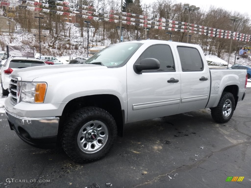 Pure Silver Metallic 2010 GMC Sierra 1500 SL Crew Cab 4x4 Exterior Photo #110797136