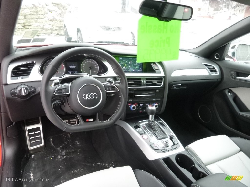 Black/Lunar Silver Interior 2015 Audi S4 Prestige 3.0 TFSI quattro Photo #110797841