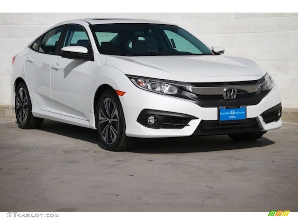 2016 Civic EX-T Sedan - White Orchid Pearl / Ivory photo #1