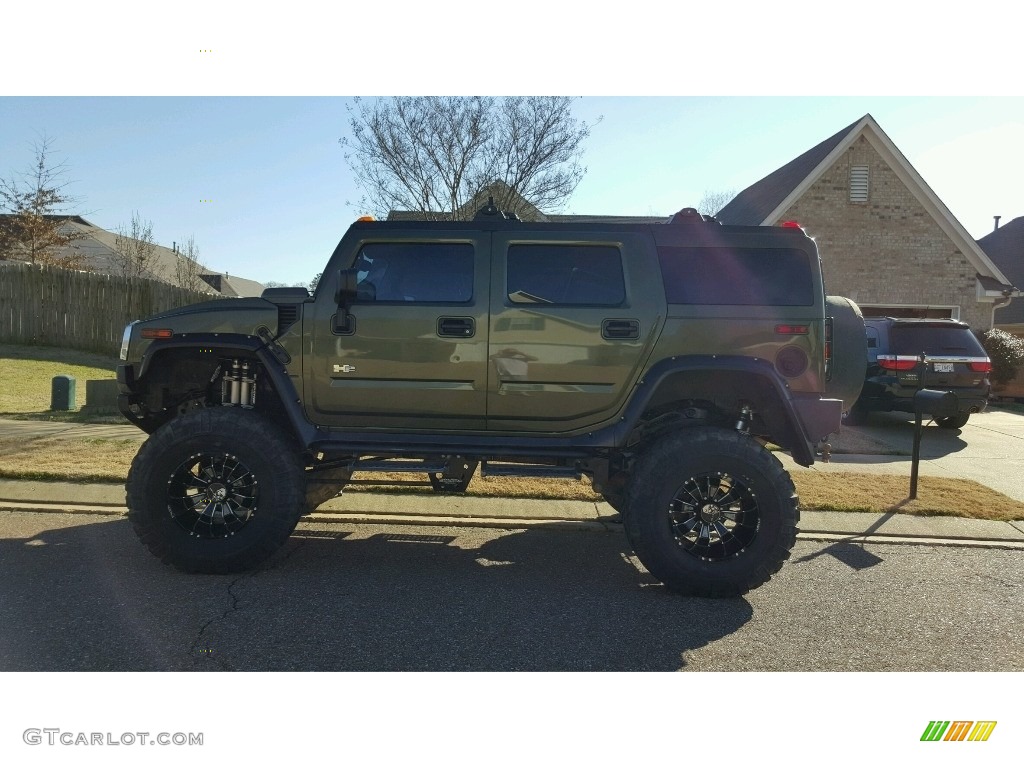 2003 H2 SUV - Sage Green Metallic / Wheat photo #3