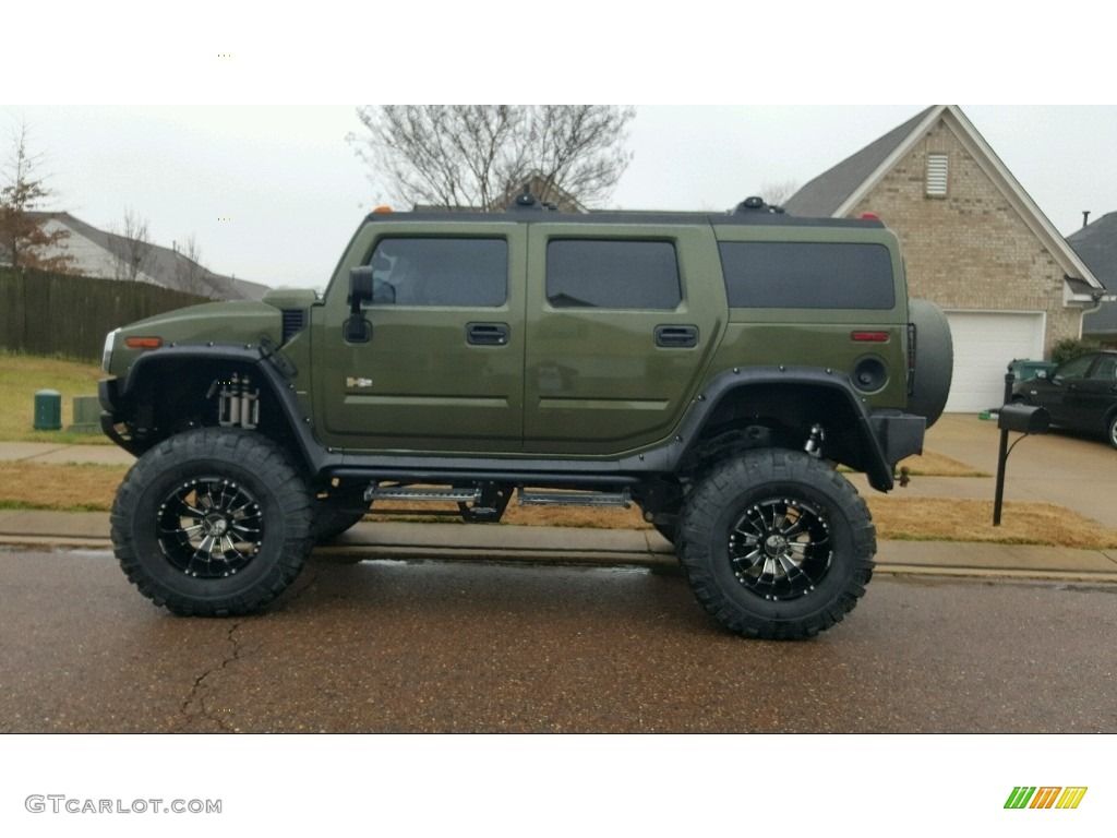2003 H2 SUV - Sage Green Metallic / Wheat photo #4