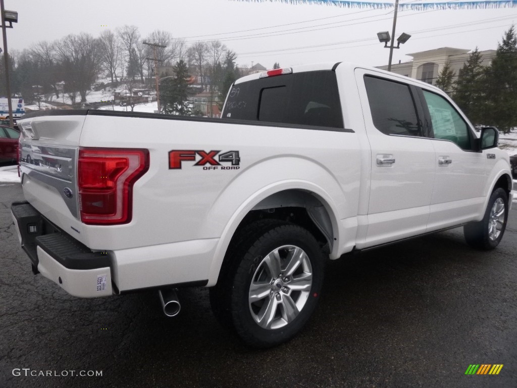 2016 F150 Platinum SuperCrew 4x4 - White Platinum / Platinum Black photo #2