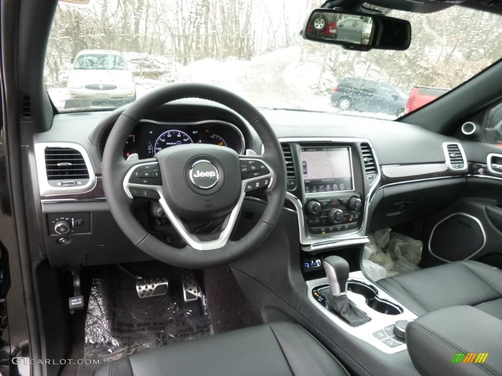 Black Interior 2016 Jeep Grand Cherokee Overland 4x4 Photo #110805546