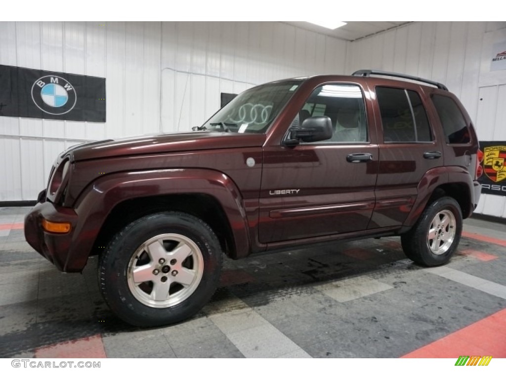 2004 Liberty Limited 4x4 - Deep Molten Red Pearl / Light Taupe/Dark Slate Gray photo #2
