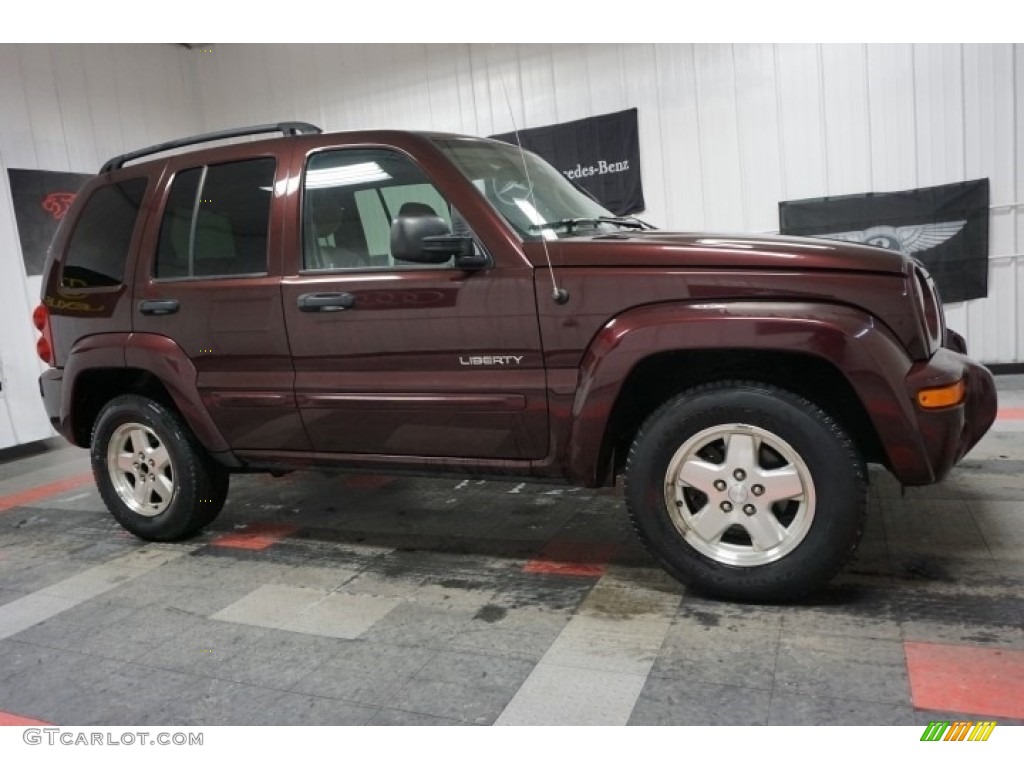 2004 Liberty Limited 4x4 - Deep Molten Red Pearl / Light Taupe/Dark Slate Gray photo #6
