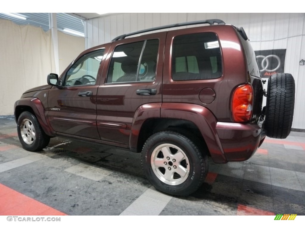 2004 Liberty Limited 4x4 - Deep Molten Red Pearl / Light Taupe/Dark Slate Gray photo #7