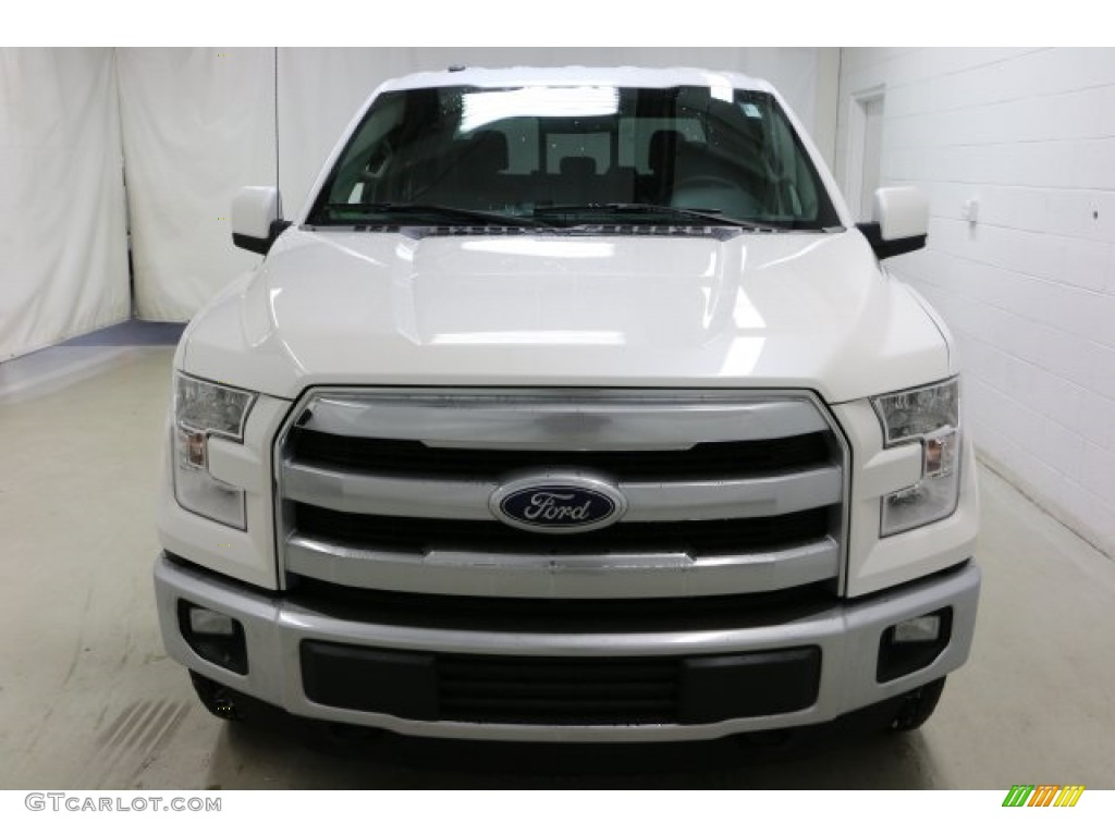 2016 F150 Lariat SuperCrew 4x4 - White Platinum / Black photo #2