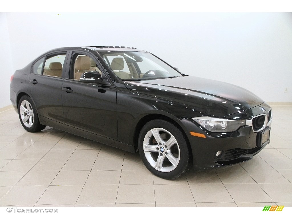2013 3 Series 328i xDrive Sedan - Black Sapphire Metallic / Venetian Beige photo #1