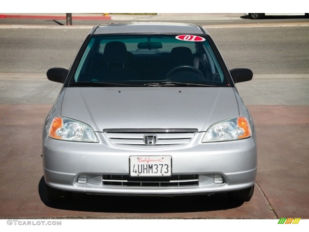 2001 Civic LX Sedan - Satin Silver Metallic / Gray photo #7