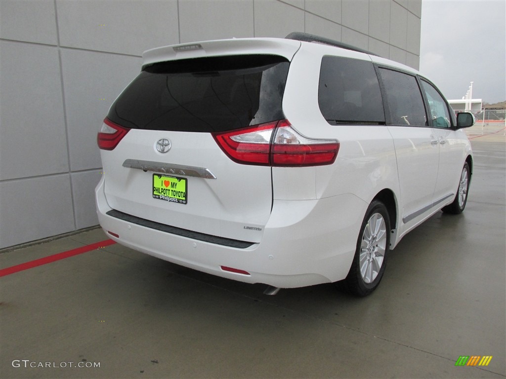 2016 Sienna Limited - Blizzard Pearl / Ash photo #4
