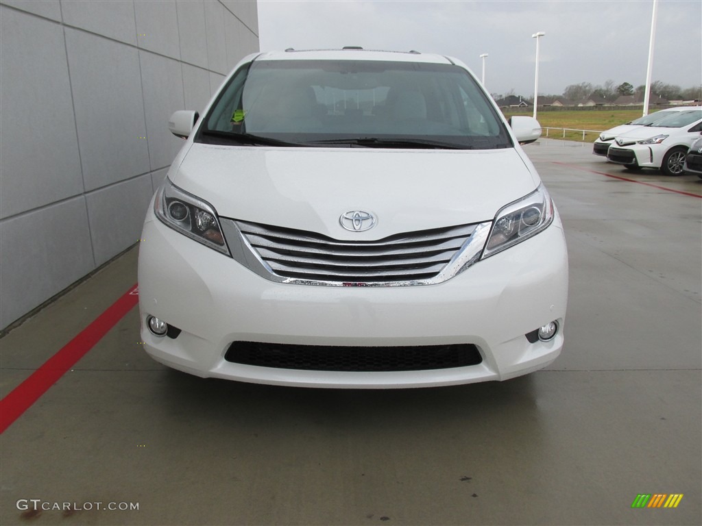 2016 Sienna Limited - Blizzard Pearl / Ash photo #8
