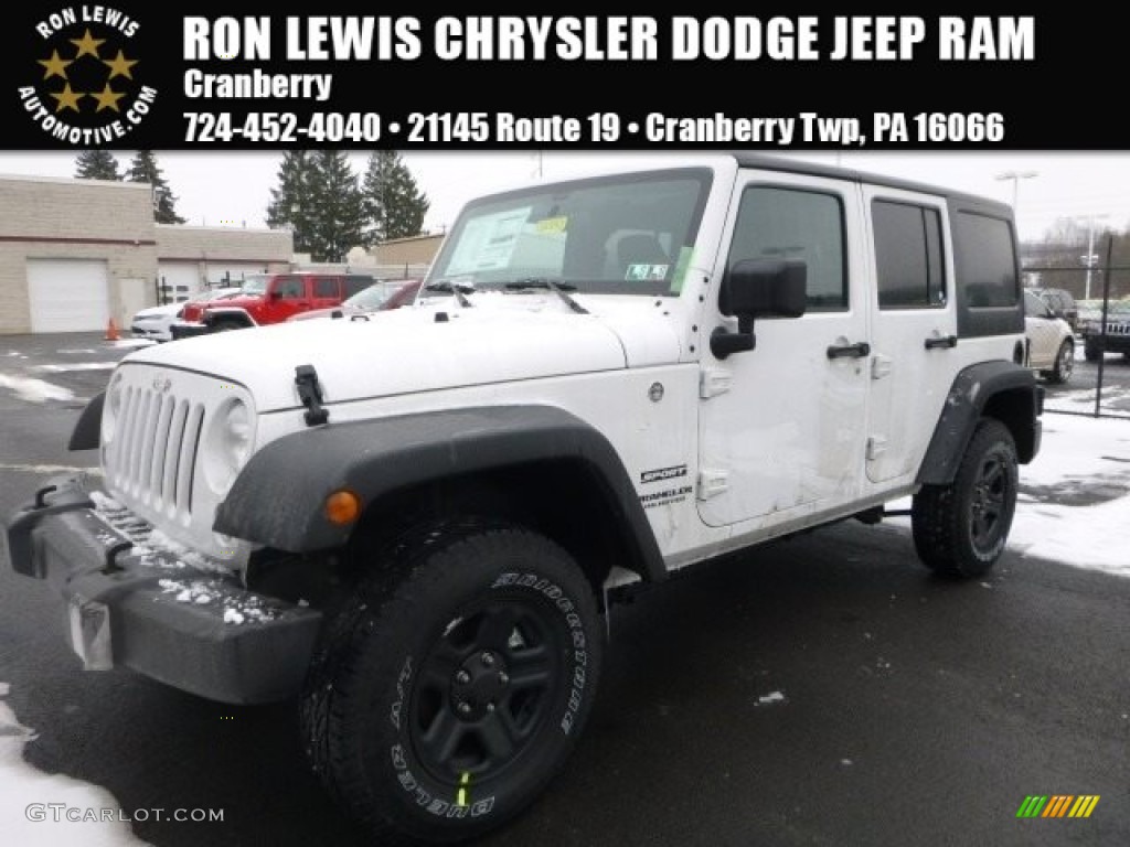 2016 Wrangler Unlimited Sport 4x4 - Bright White / Black photo #1