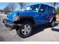 2016 Hydro Blue Pearl Jeep Wrangler Unlimited Sport 4x4  photo #1