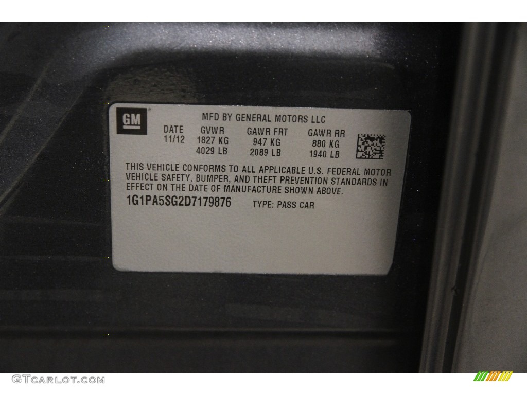 2013 Cruze LS - Cyber Gray Metallic / Jet Black/Medium Titanium photo #14