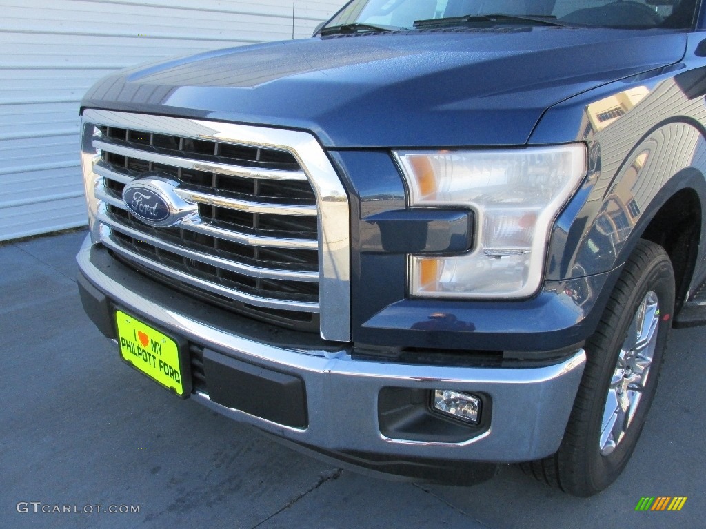 2016 F150 XLT SuperCrew - Blue Jeans / Medium Earth Gray photo #10