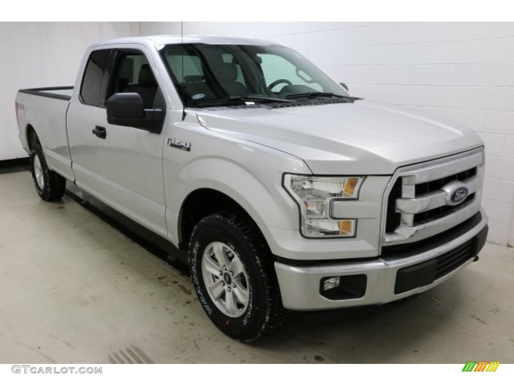 2016 F150 XLT SuperCab 4x4 - Ingot Silver / Medium Earth Gray photo #3