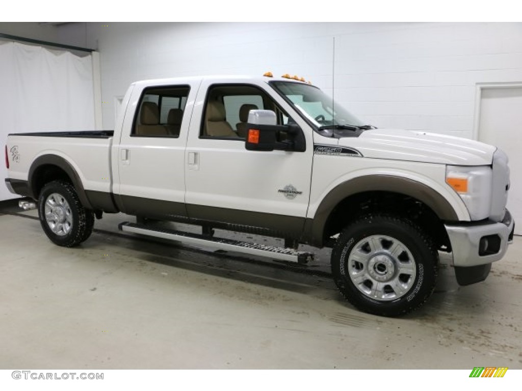 2016 F250 Super Duty Lariat Crew Cab 4x4 - Oxford White / Adobe photo #1