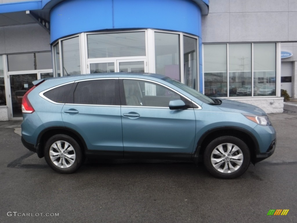 2014 CR-V EX AWD - Mountain Air Metallic / Beige photo #2