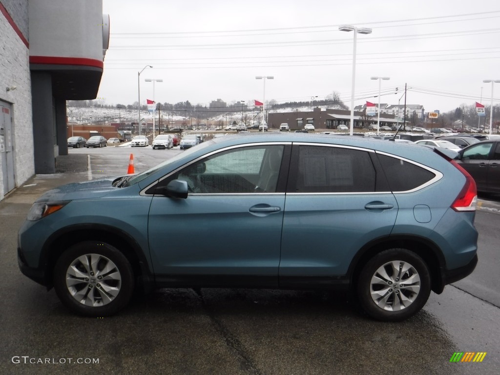 2014 CR-V EX AWD - Mountain Air Metallic / Beige photo #6