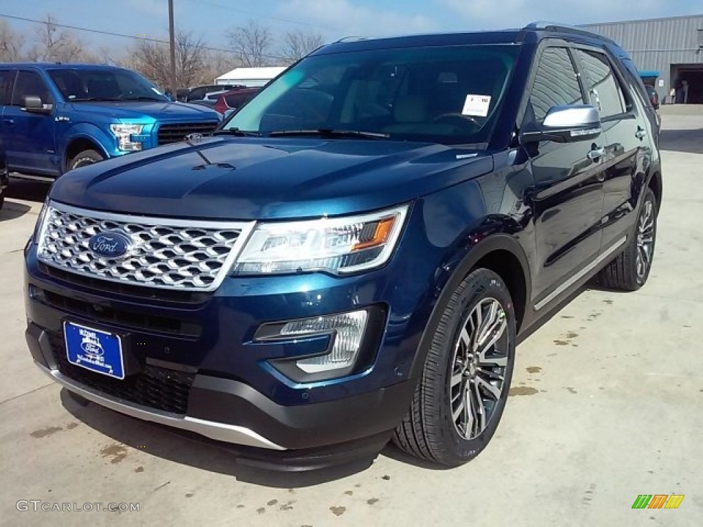 2016 Explorer Platinum 4WD - Blue Jeans Metallic / Platinum Medium Soft Ceramic Nirvana Leather photo #8