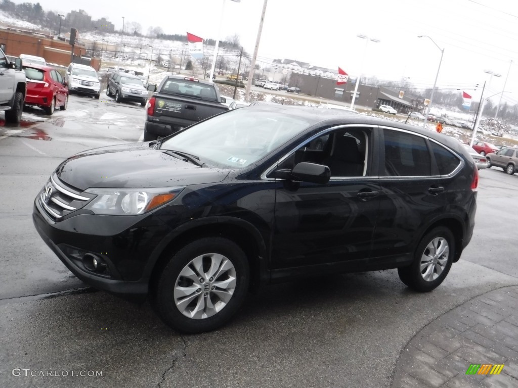 2013 CR-V EX AWD - Crystal Black Pearl / Black photo #6