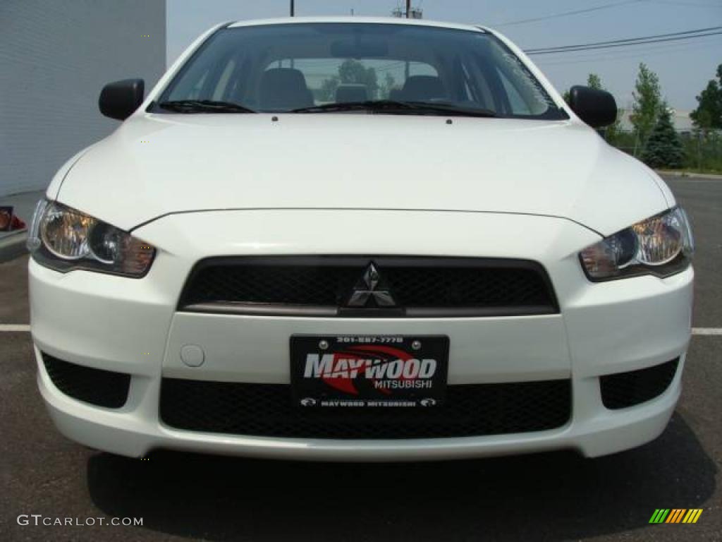 2008 Lancer DE - Wicked White / Beige photo #2